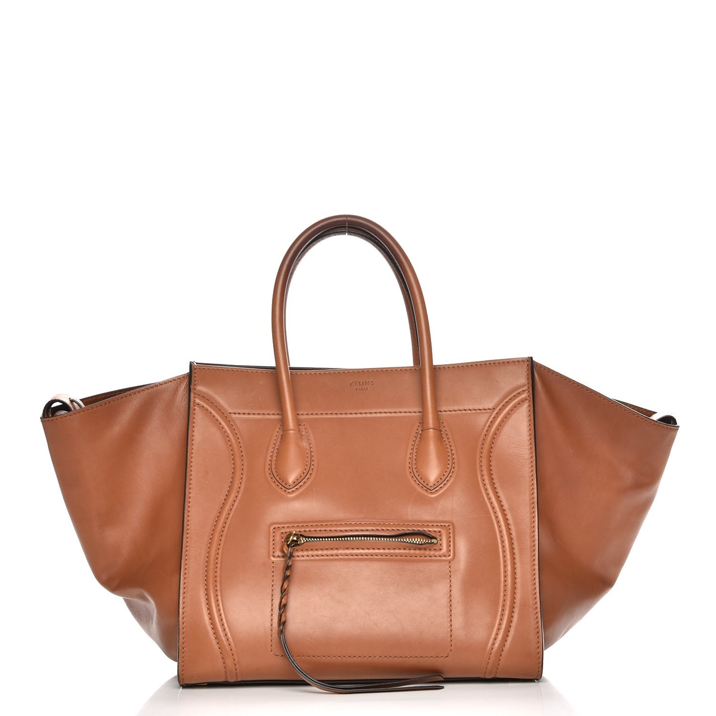Natural Calfskin Medium Phantom Luggage Tan