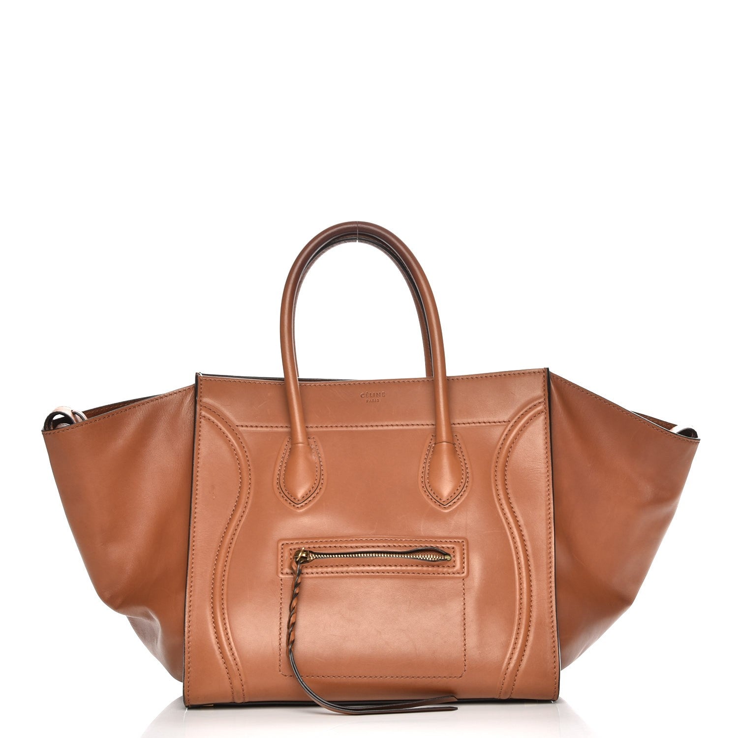 Celine Natural Calfskin Medium Phantom Luggage Tan 1 of 9