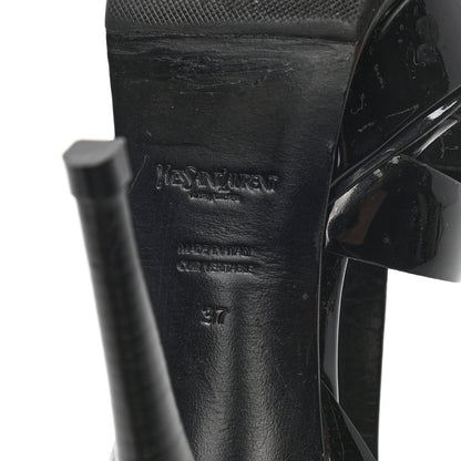 Saint Laurent Patent Tribute 105 Platform Sandals 37 Black 6 of 10