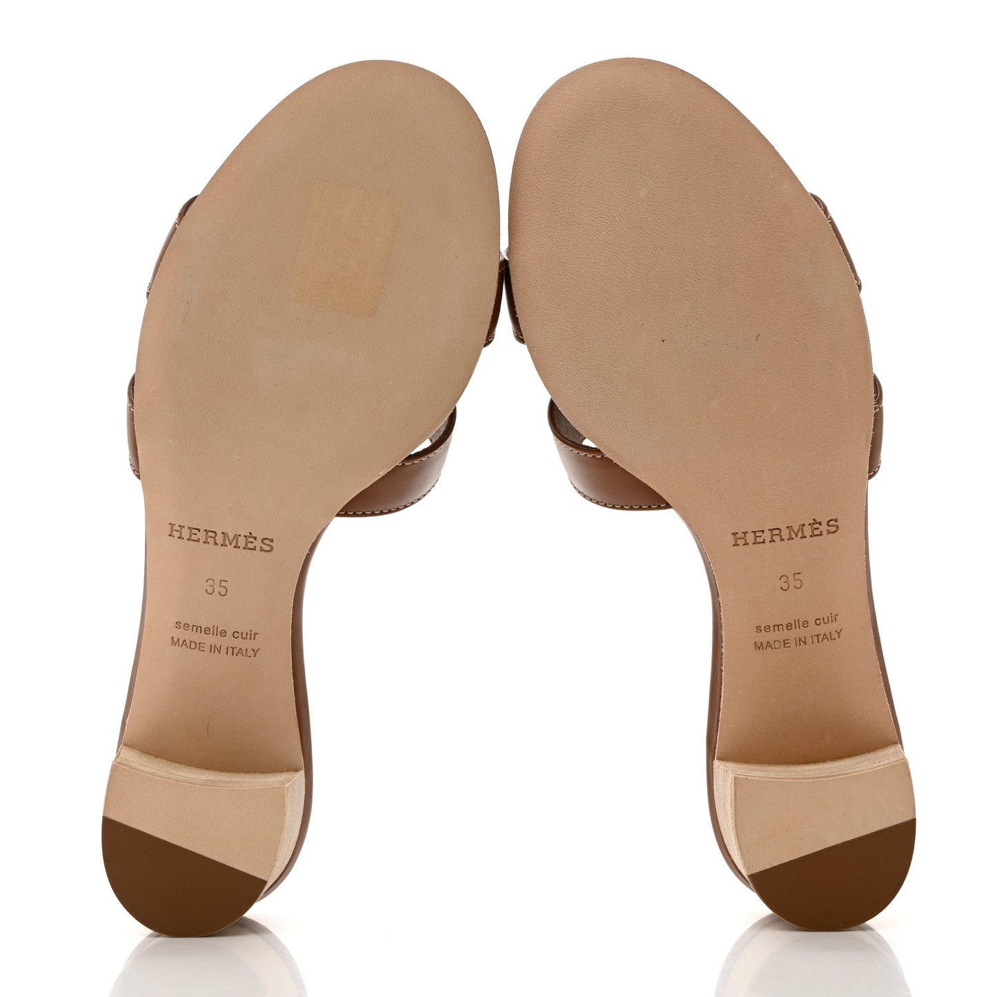Calfskin Oasis Sandals 35 Gold
