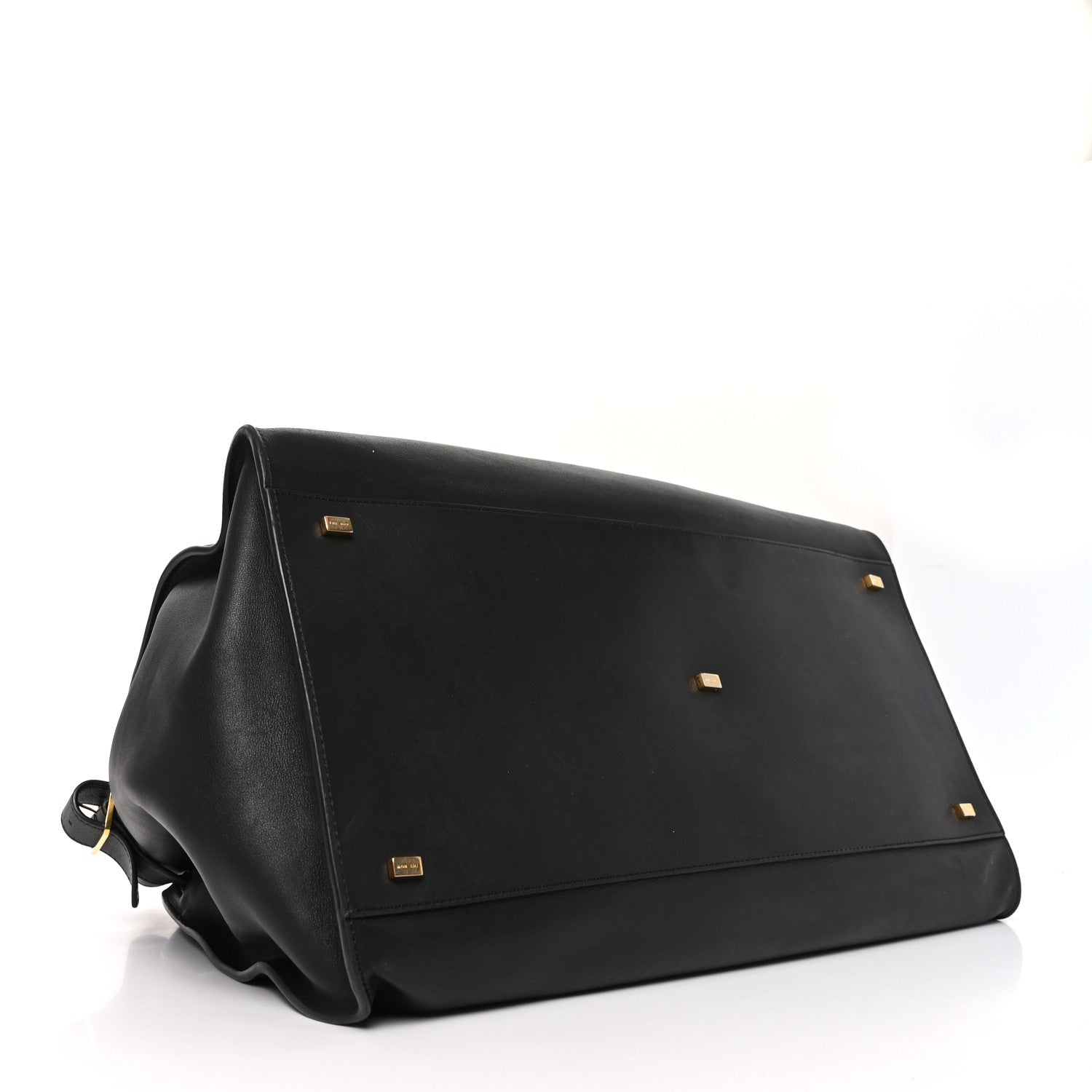 The Row Polished Saddle Calfskin Soft Margaux 17 Black 4 of 9