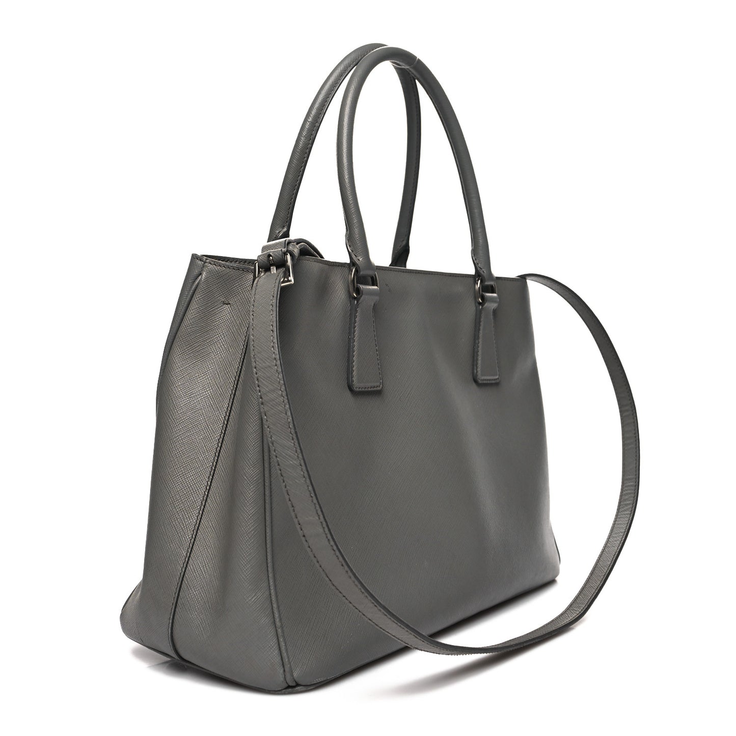 Saffiano Medium Galleria Double Zip Tote Marmo