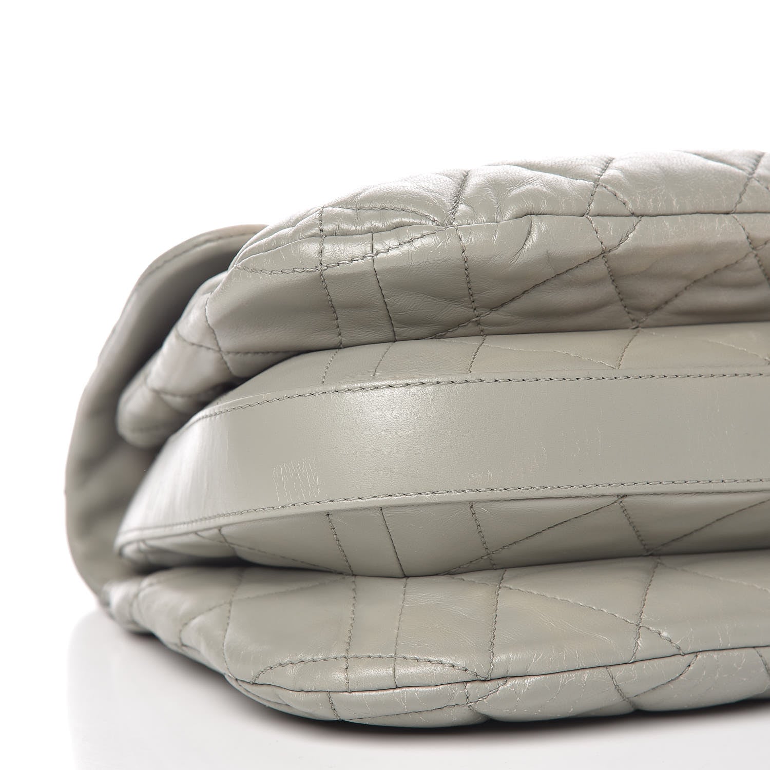 Chanel Lambskin Quilted 3 Large Flap Grey 10 of 16