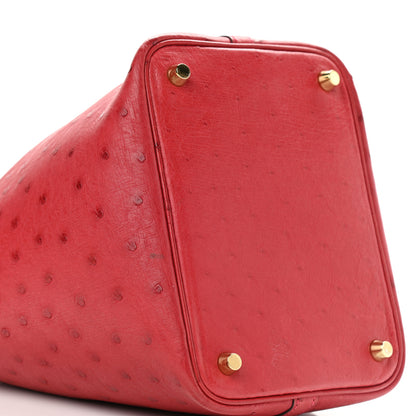Hermes Ostrich Picotin Lock 18 Rouge Vif 9 of 11
