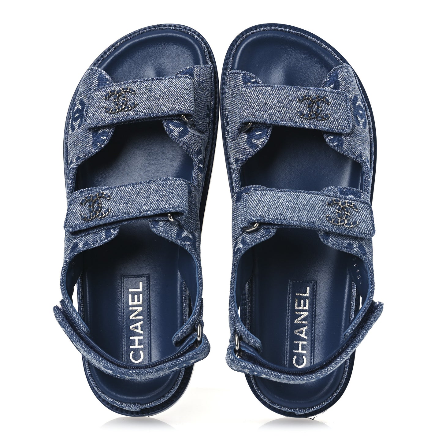 Denim CC Dad Sandals 39 Blue