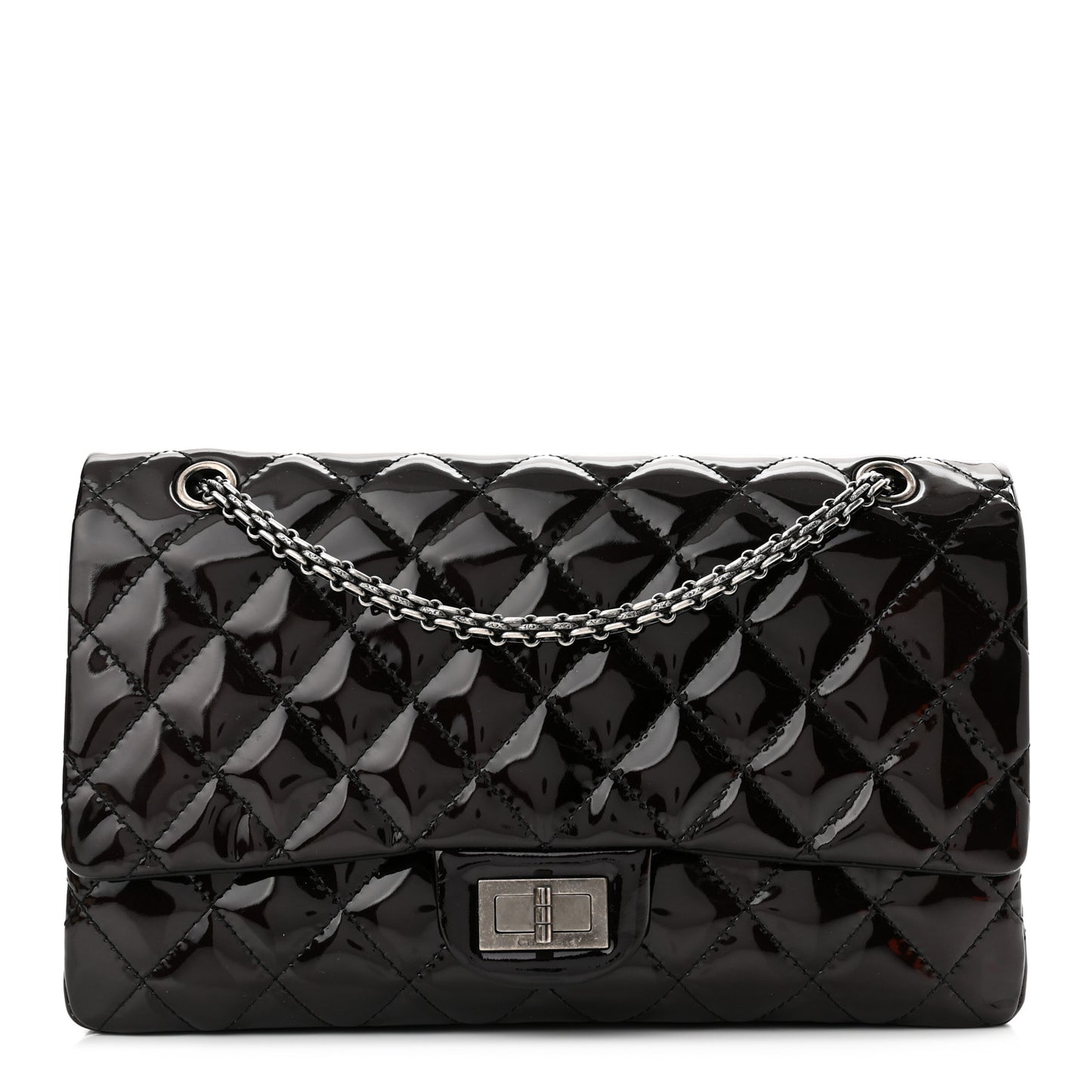 Patent Quilted 2.55 Reissue 227 Flap Dark Purple
