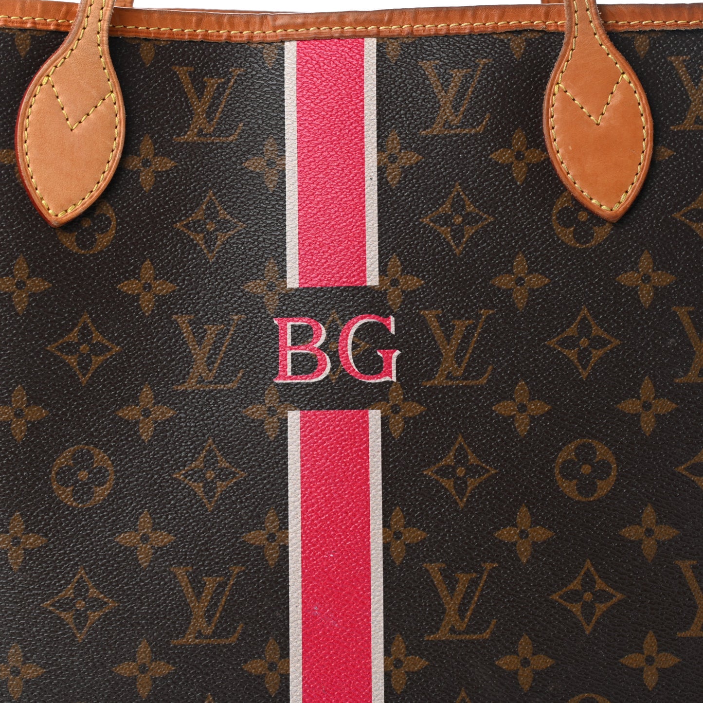 Monogram My LV Heritage Neverfull MM Fuchsia White