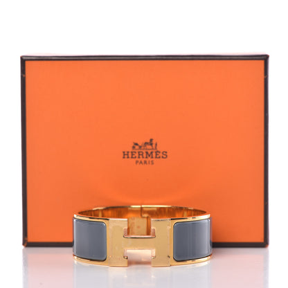 Hermes Enamel Wide Clic Clac H Bracelet PM Slate 6 of 6