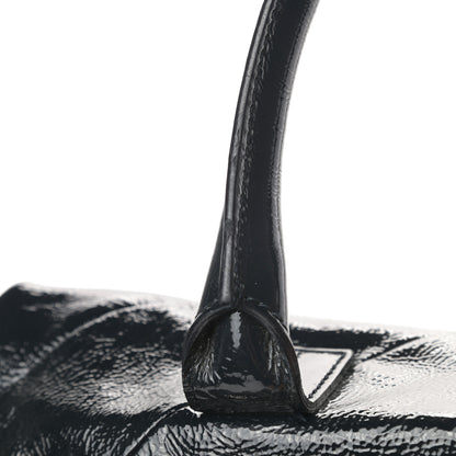 Saint Laurent Textured Patent Medium Easy Sac Navy 13 of 14