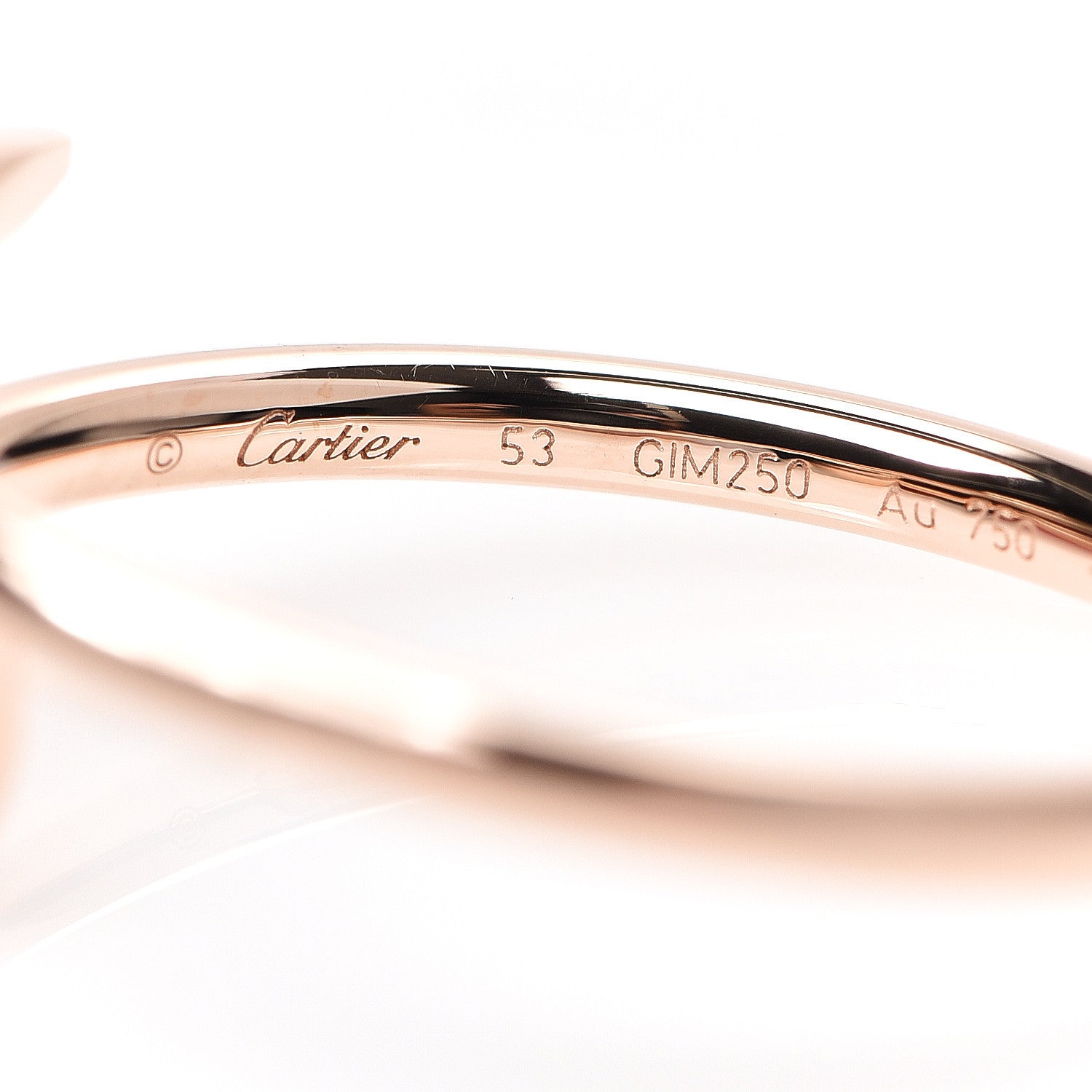 Cartier 18K Pink Gold Small Juste Un Clou Ring 53 6.25 3 of 4