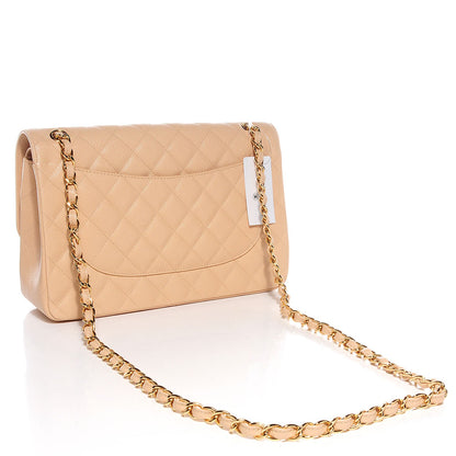 Chanel Caviar Quilted Jumbo Double Flap Beige Clair 3 of 8