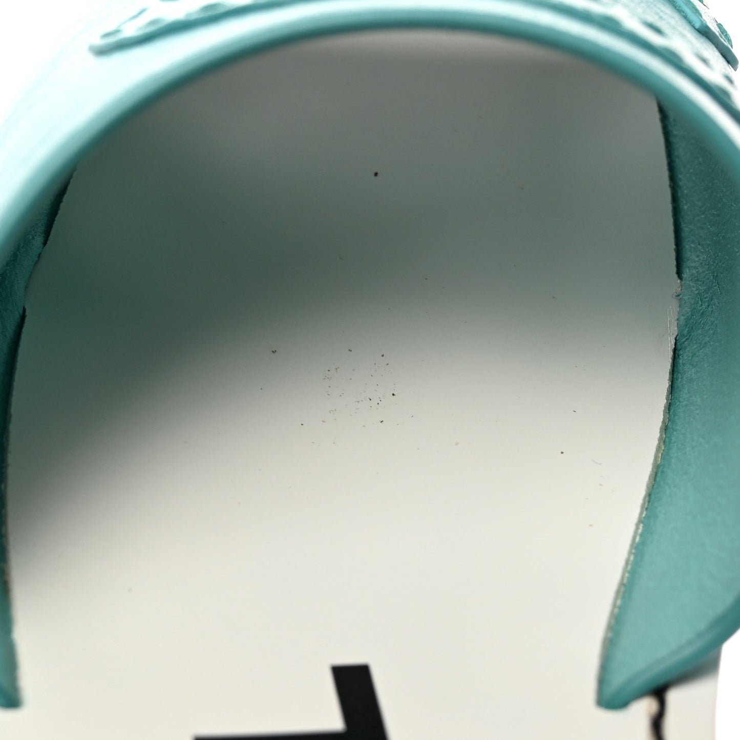 Calfskin CC Mules 39 Turquoise White