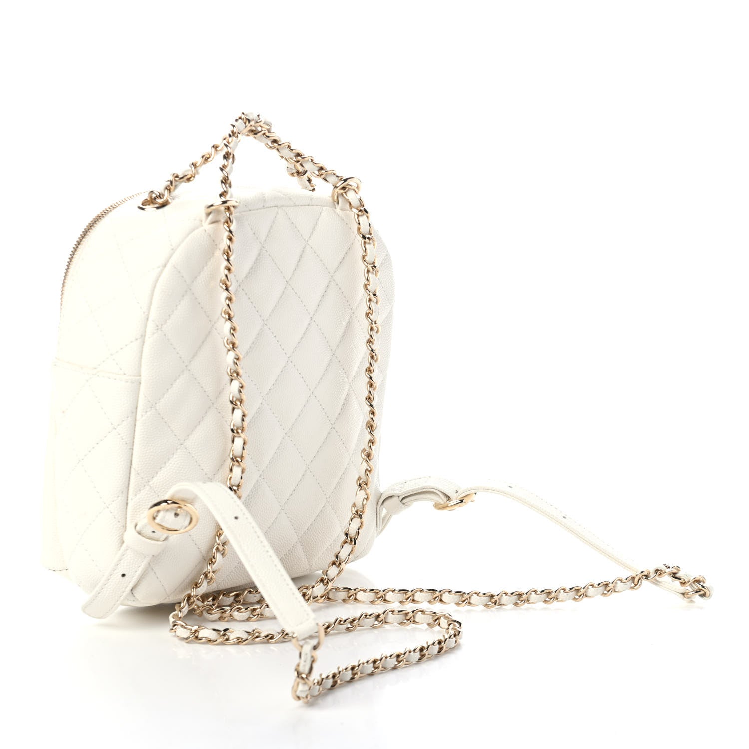 Chanel Caviar Quilted Small CC Day Backpack White 2 of 4