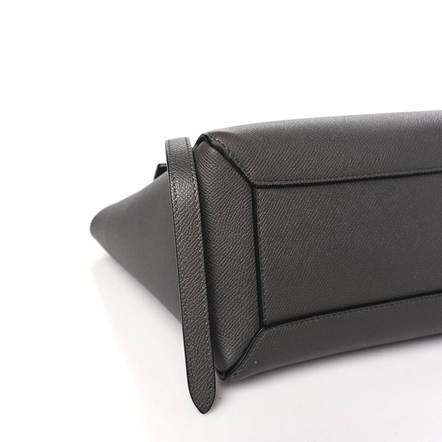 Grained Calfskin Micro Belt Bag Grey