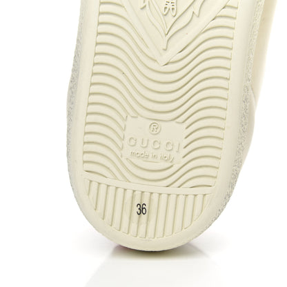 Gucci X DISNEY Miro Soft Calfskin Mickey Mouse Print Womens Ace Sneakers 36 Ivory Deep Orange 7 of 8