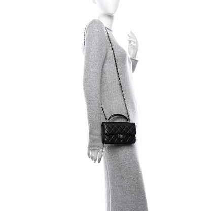 Chanel Lambskin Quilted Flap Phone Holder With Chain Black 2 of 11