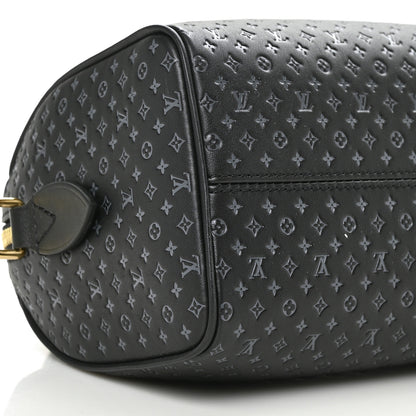Louis Vuitton Calfskin Nanogram Embossed Speedy 20 Black 7 of 8