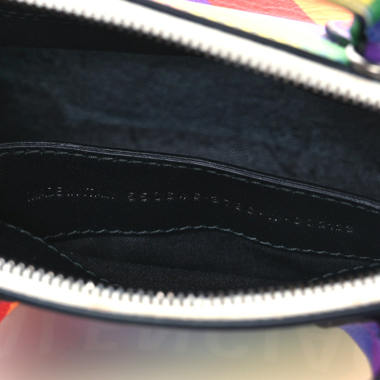 Smooth Calfskin Logo Rainbow XXS Ville Top Handle Bag Multicolor
