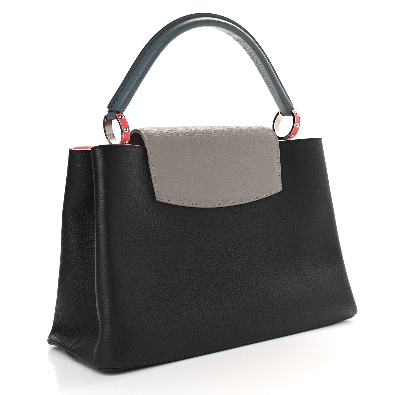 Louis Vuitton Taurillon Capucines MM Black Multicolor 2 of 7