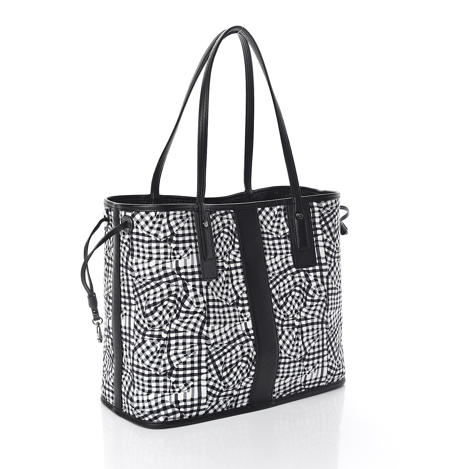 MCM Visetos Medium Liz Reversible Shopper Tote Black 6 of 14
