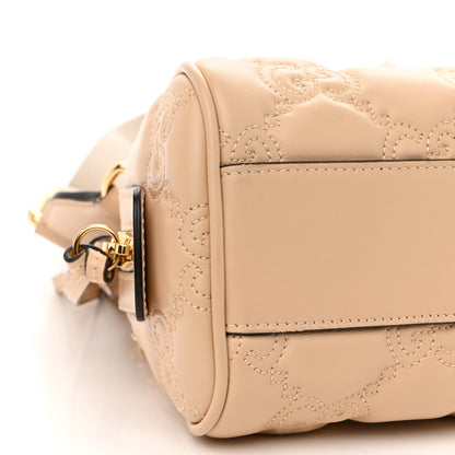 Gucci Calfskin GG Matelasse Mini Bowler Bag Naturale 8 of 9