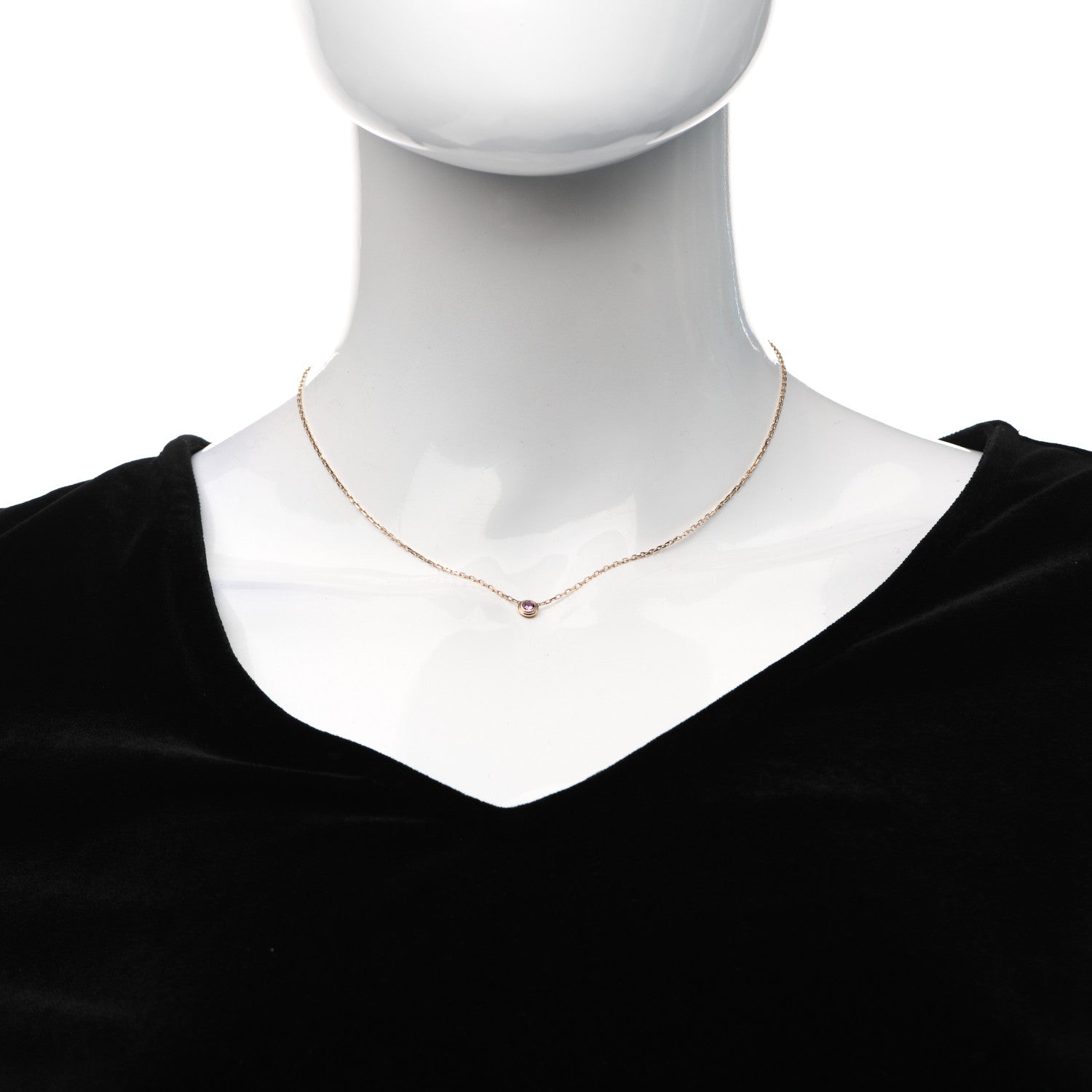 Cartier 18K Pink Gold Pink Sapphire D'Amour Pendant Necklace 2 of 5