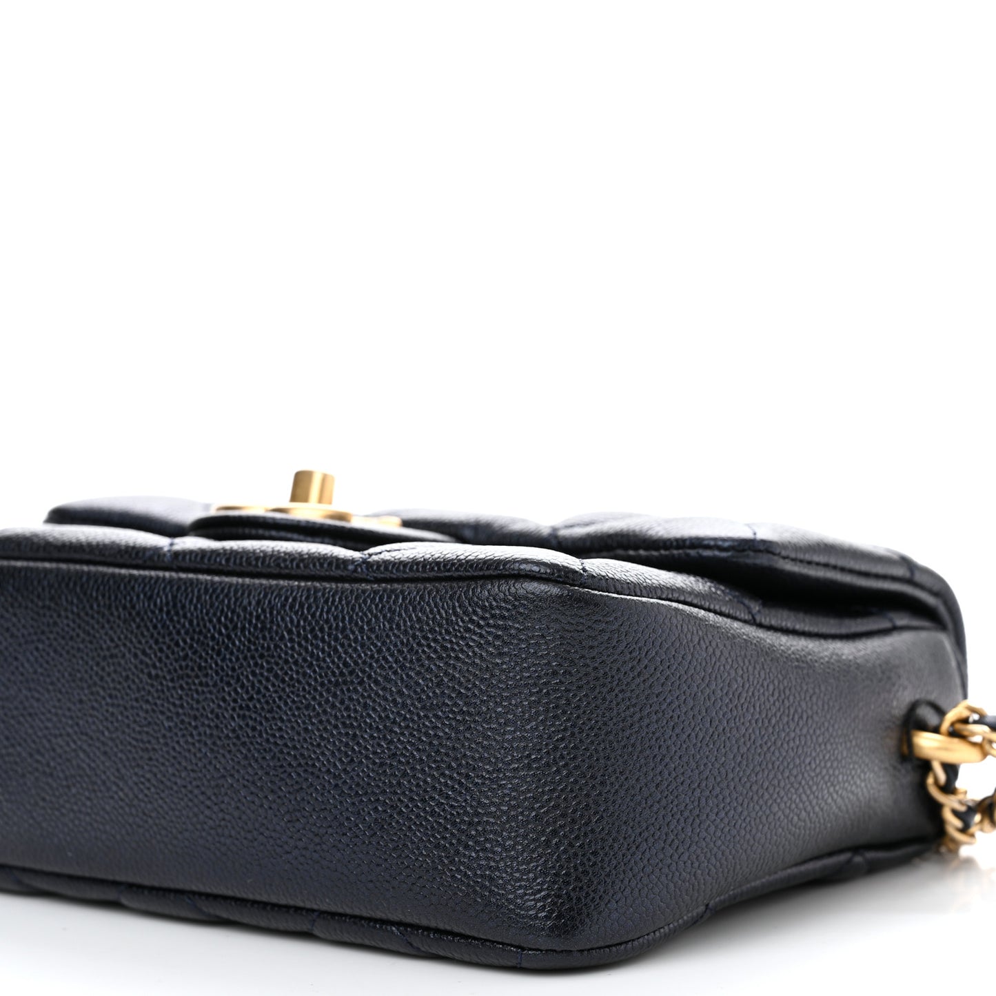 Iridescent Caviar Quilted Mini My Perfect Flap Black