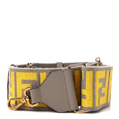 Fendi Ribbon Vitello King FF 1974 Adjustable Strap You Tortora Senape 1 of 5