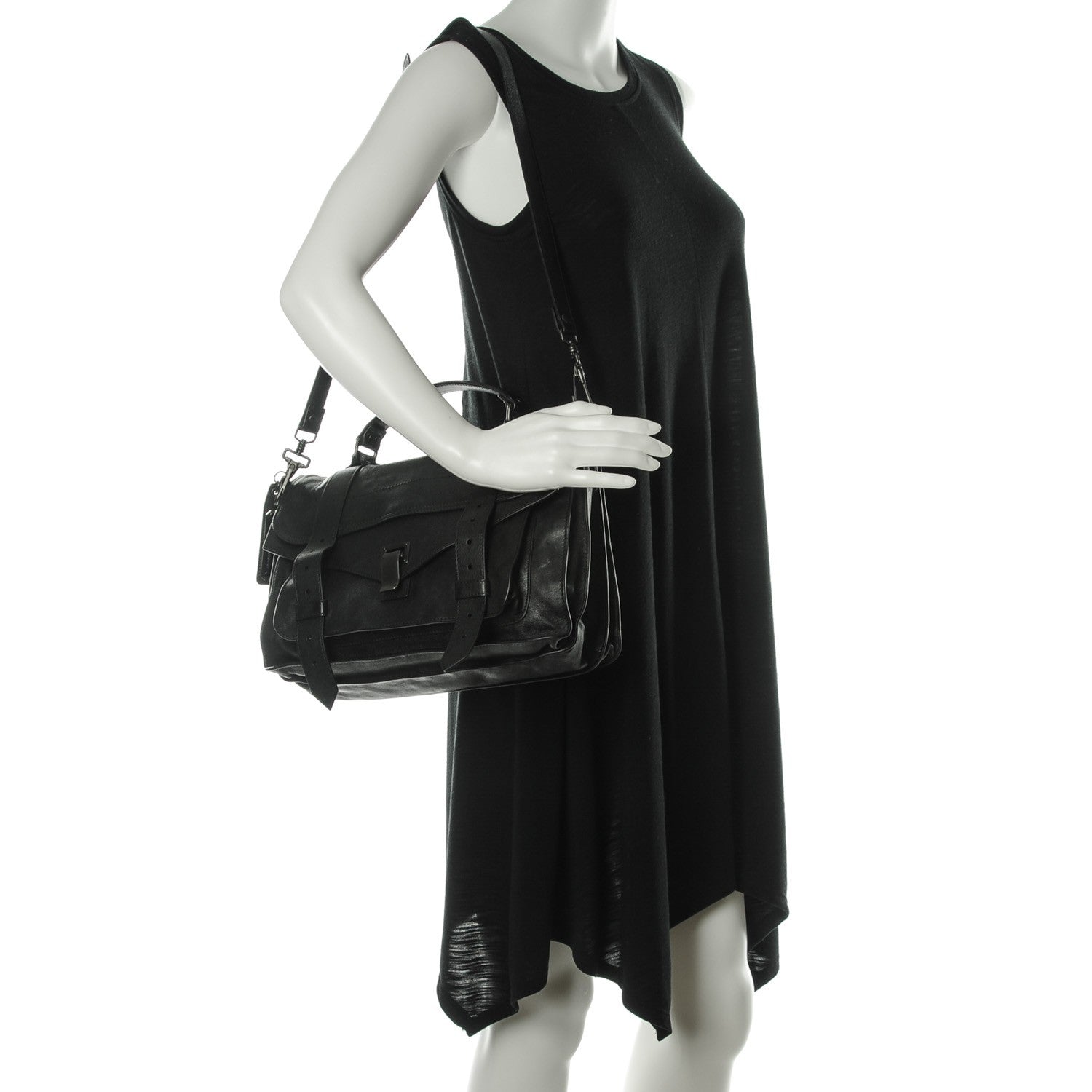 Proenza Schouler Lambskin Medium PS1 Satchel Black 2 of 8
