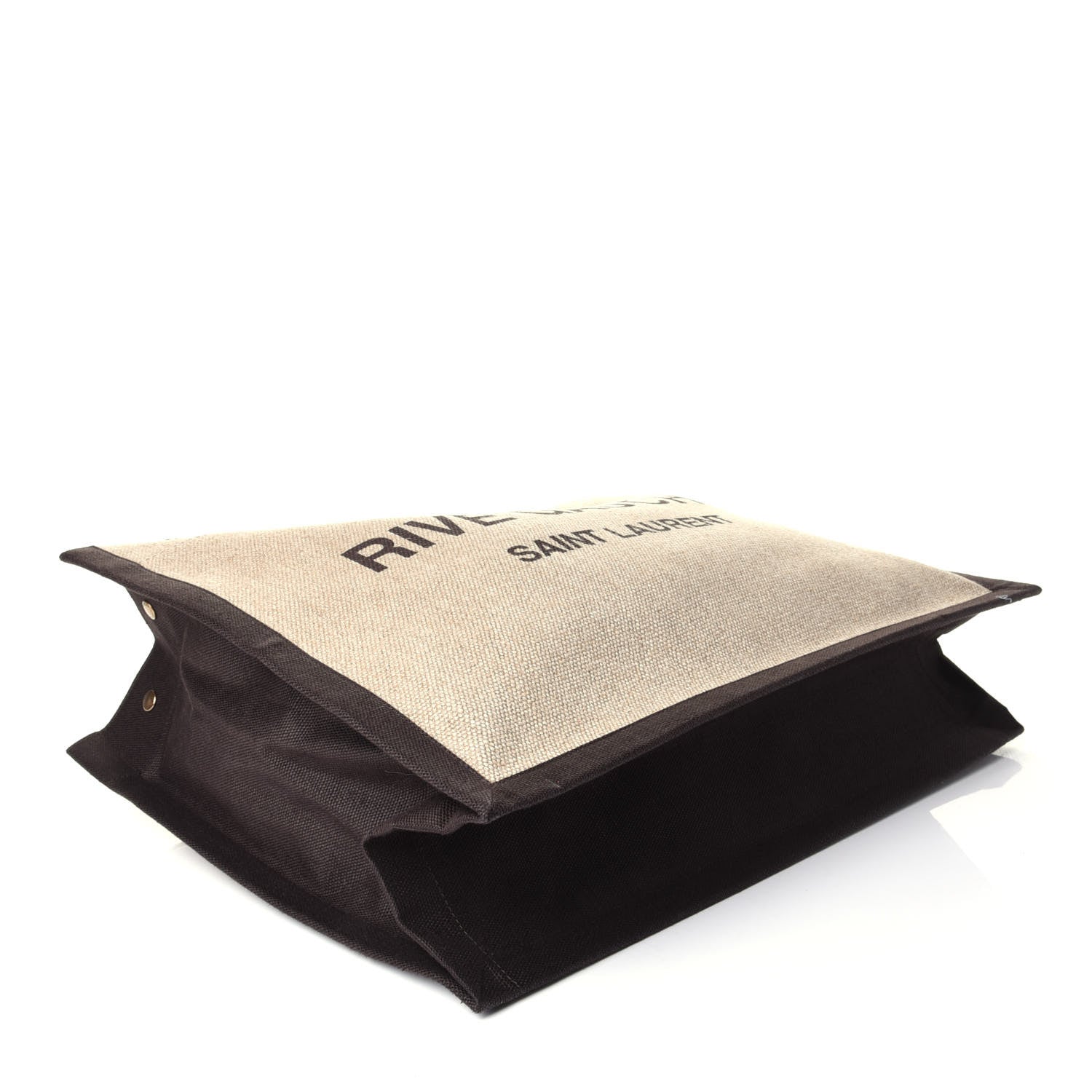 Saint Laurent Linen Calfskin Rive Gauche Tote Natural 3 of 9