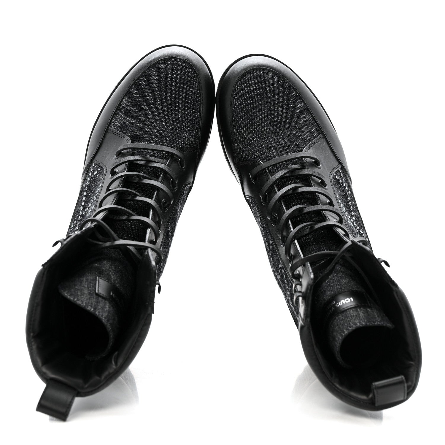 Louis Vuitton Denim Malletage Laureate Platform Desert Boots 39 Dark Blue 2 of 9
