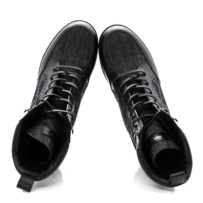 Louis Vuitton Denim Malletage Laureate Platform Desert Boots 39 Dark Blue 2 of 9