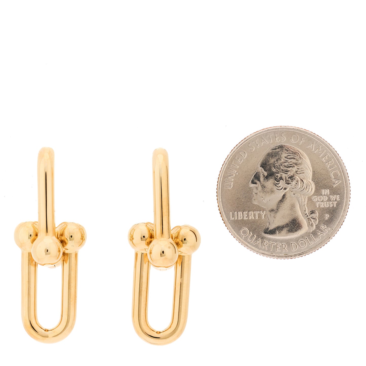 18K Yellow Gold Large HardWear Link Earrings