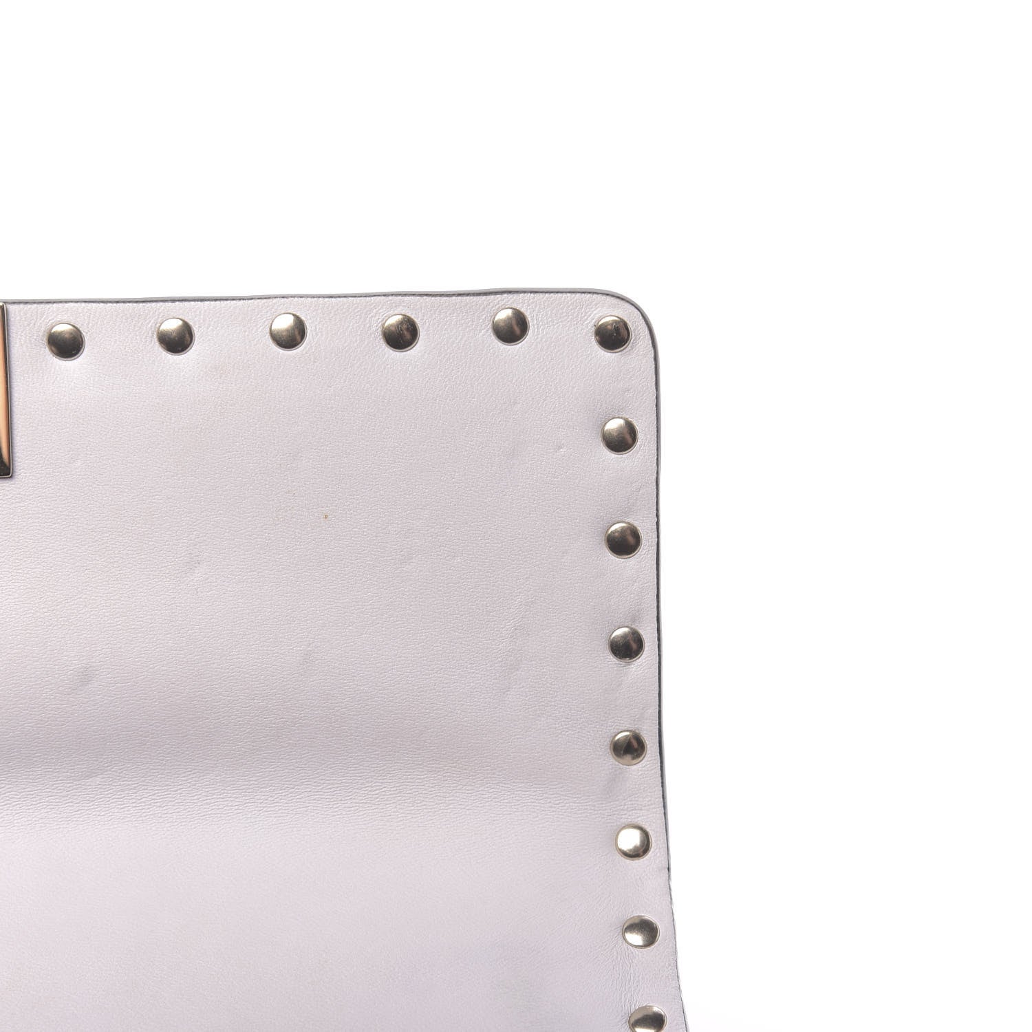 Valentino Garavani Lambskin VLTN Print Medium Rockstud Spike Shoulder Bag Optic White Black 11 of 13