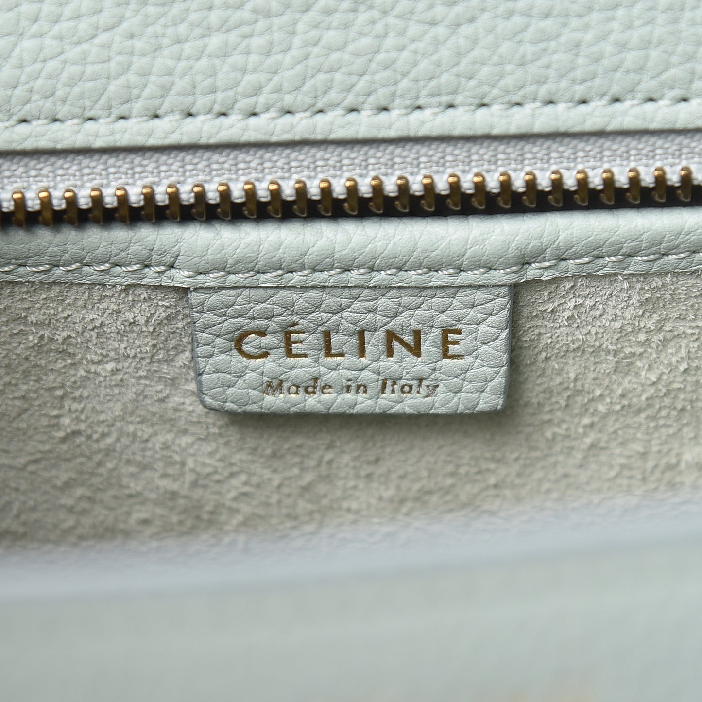 Drummed Calfskin Nano Luggage Almond