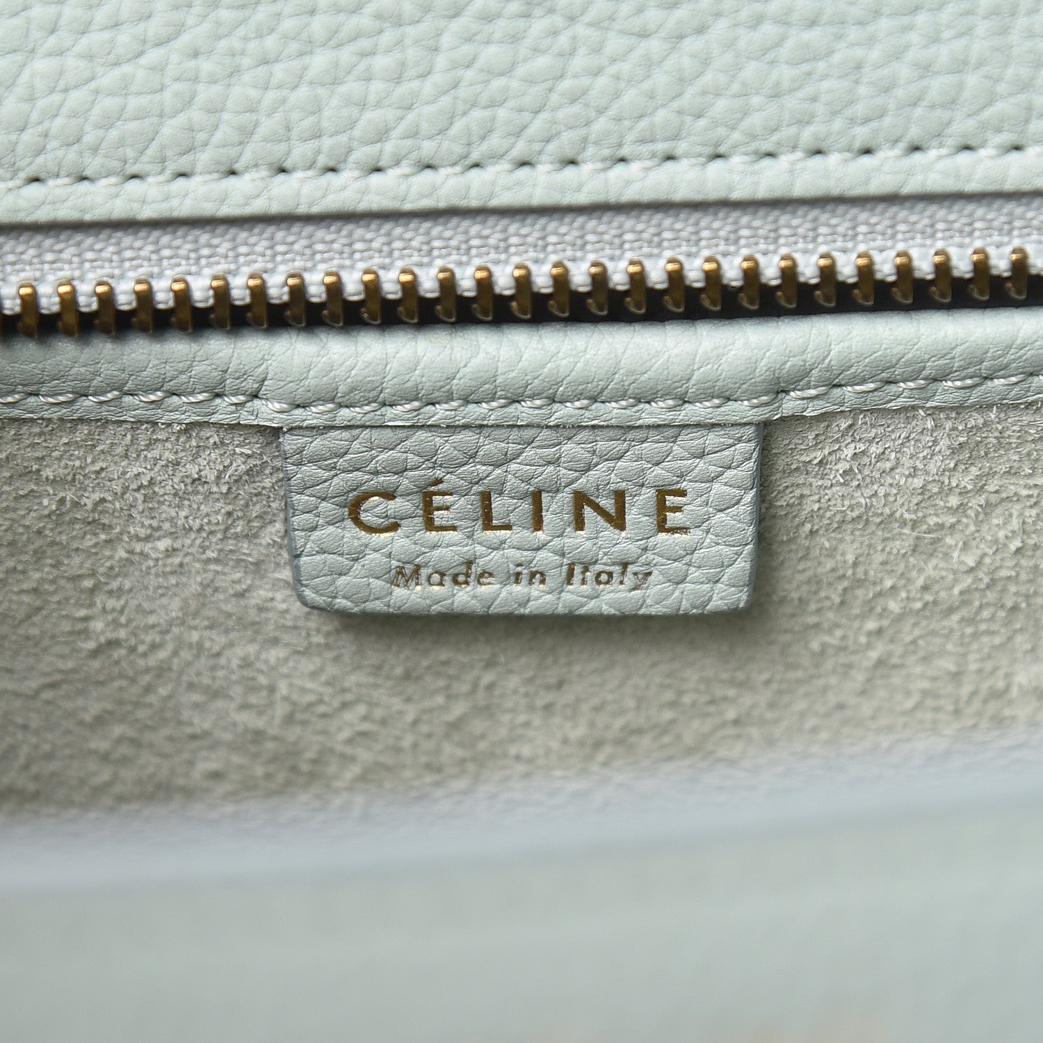 Celine Drummed Calfskin Nano Luggage Almond 6 of 18