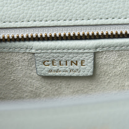 Celine Drummed Calfskin Nano Luggage Almond 6 of 18