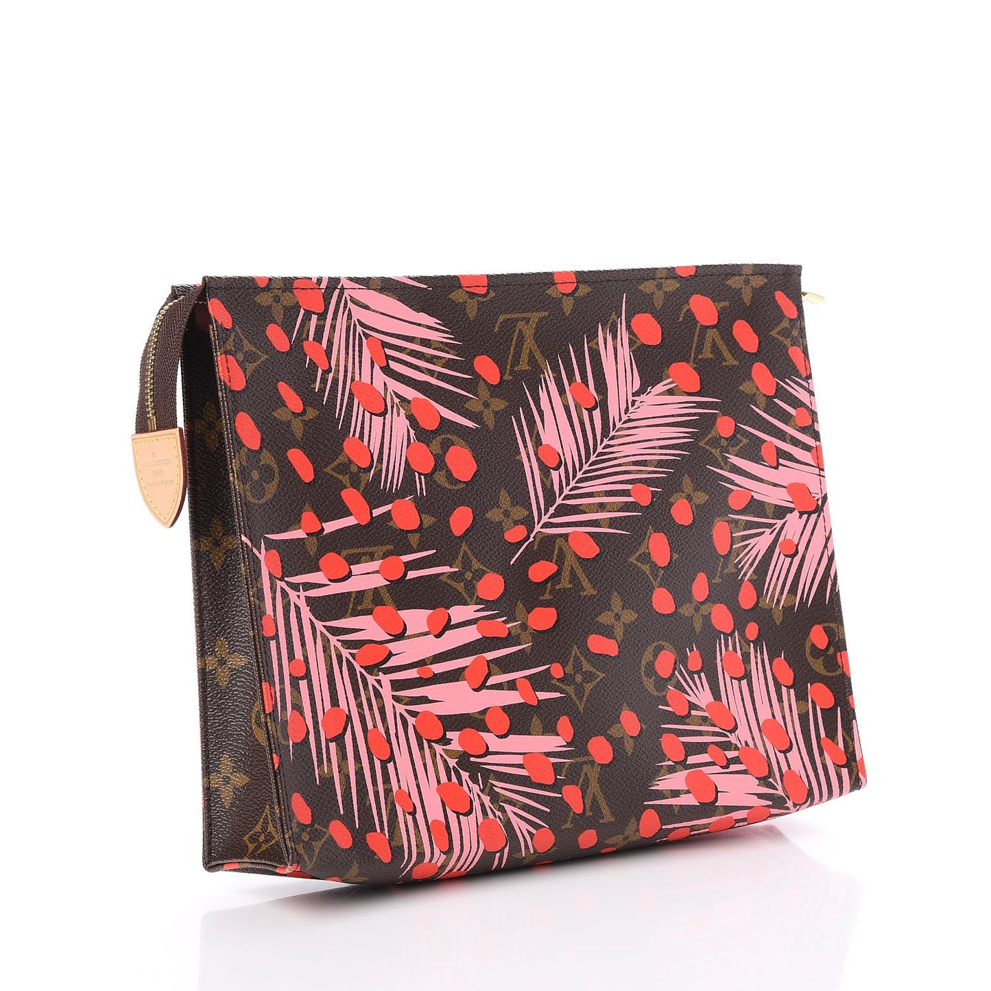 Monogram Jungle Dots Toiletry Pouch 26 Sugar Pink Poppy