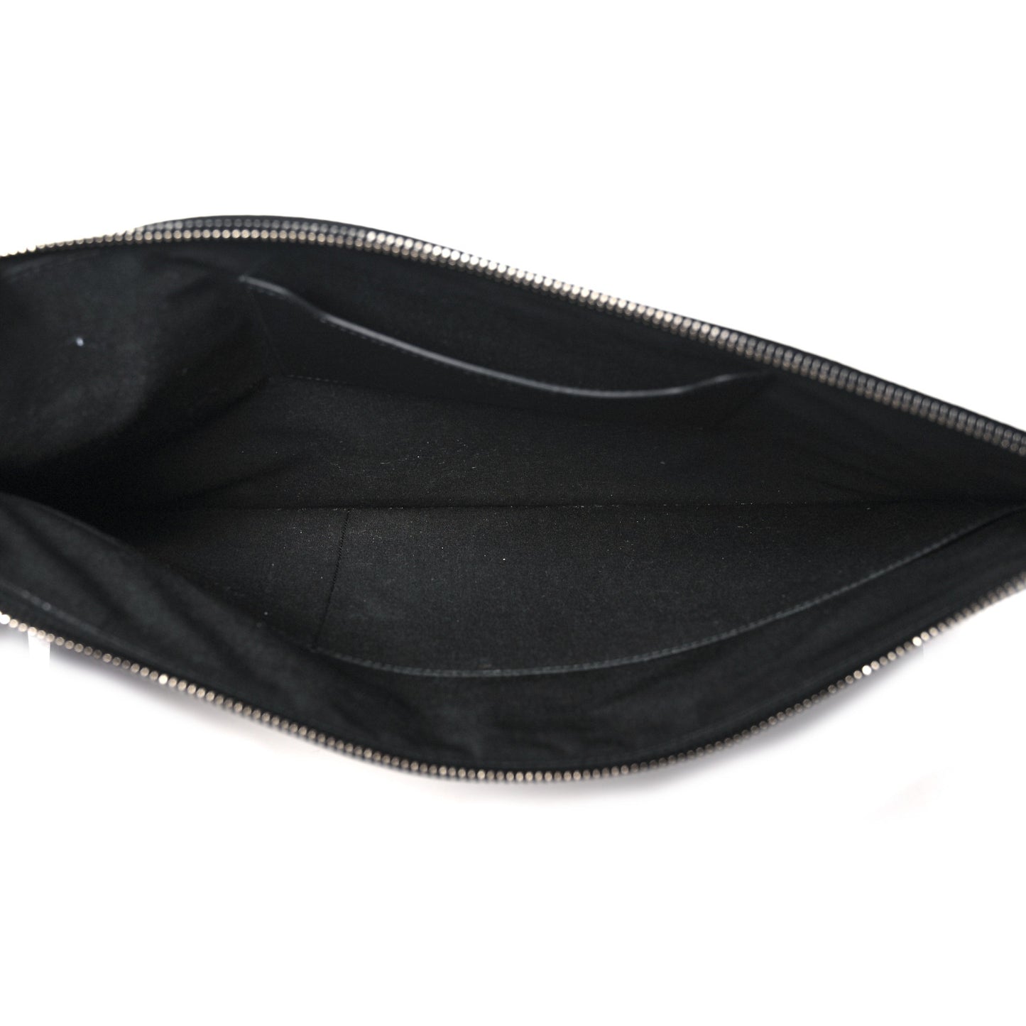 Calfskin Perforated Oblique Galaxy Pouch Black