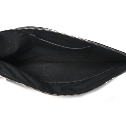 Christian Dior Calfskin Perforated Oblique Galaxy Pouch Black 5 of 10
