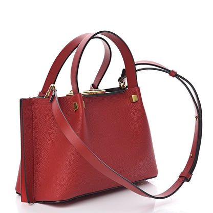 Valentino Garavani Grainy Calfskin Small VLogo Escape Shopper Rosso Valentino 3 of 8