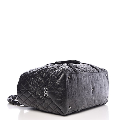 Chanel Distressed Lambskin Vintage Ligne Lady Braid XL Tote Black 4 of 12