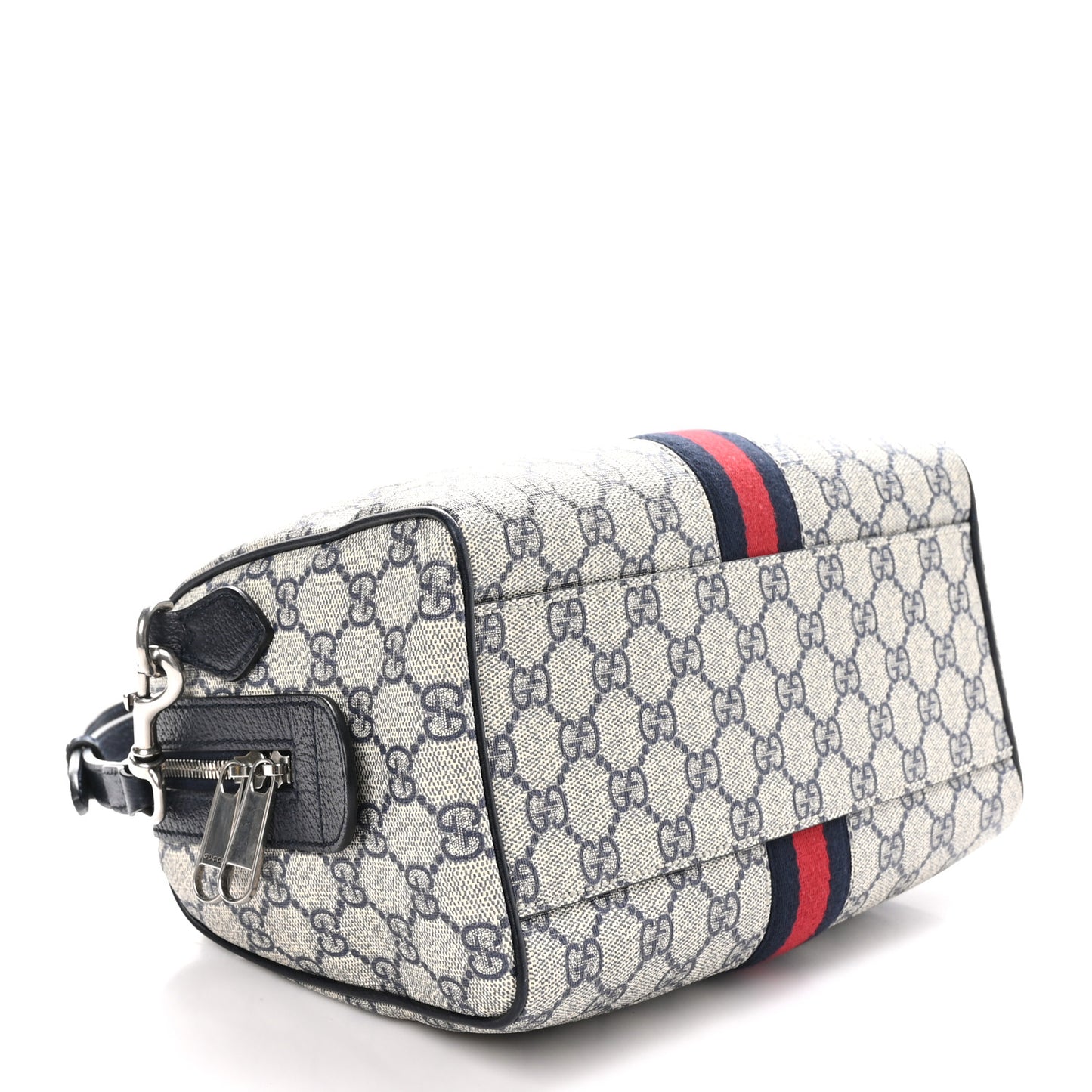 GG Supreme Monogram Web Small Ophidia Top Handle Bag Beige Blue