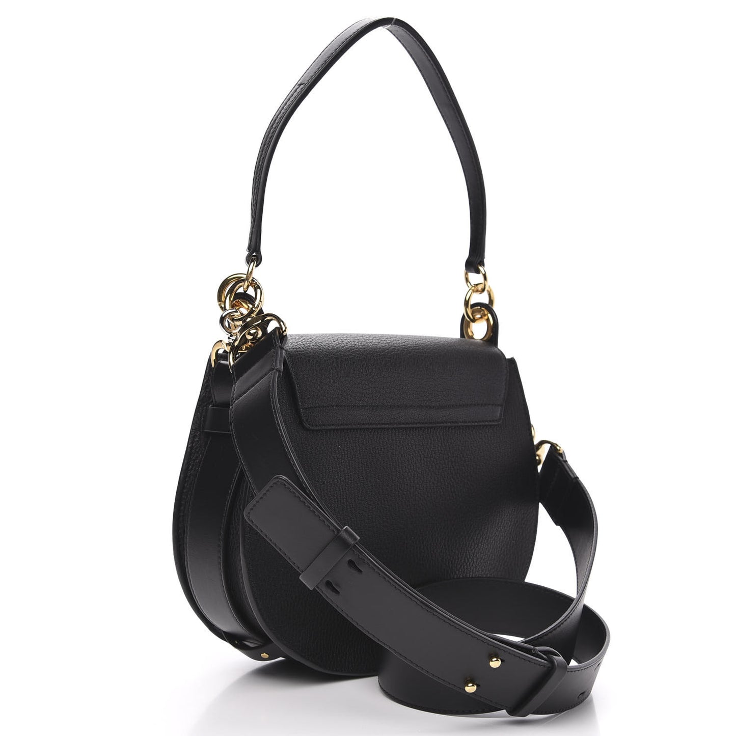 Grained Calfskin Large Tess Bag Black