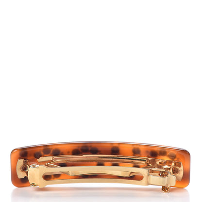 Gucci Resin Crystal Single Hair Barrette Tortoiseshell 3 of 7