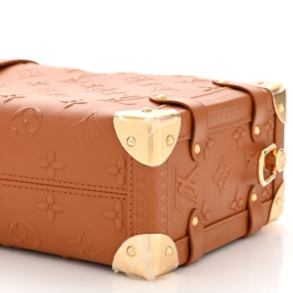 Louis Vuitton Calfskin Debossed Monogram Side Trunk Tan 9 of 9