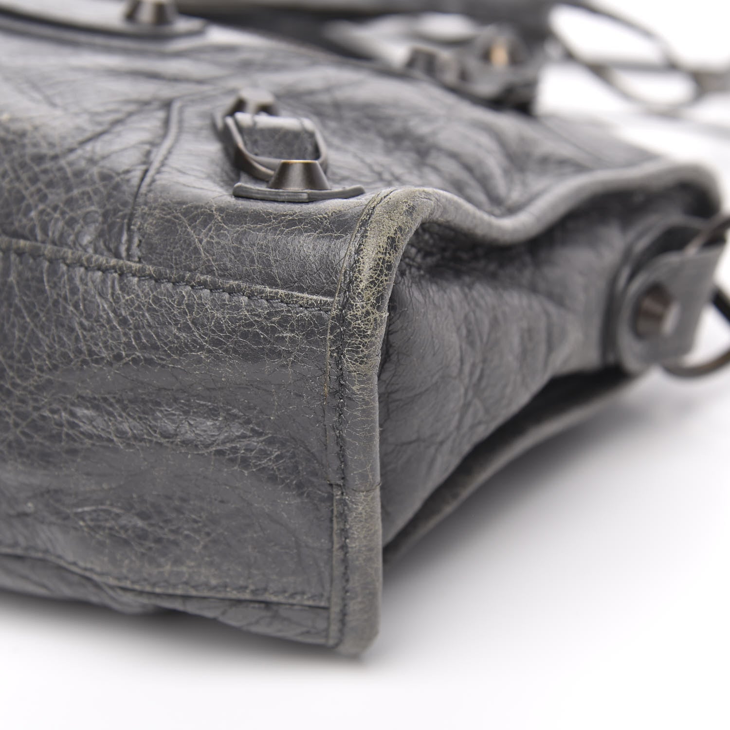 Balenciaga Agneau Classic Hardware Mini City Gris Tarmac 9 of 12