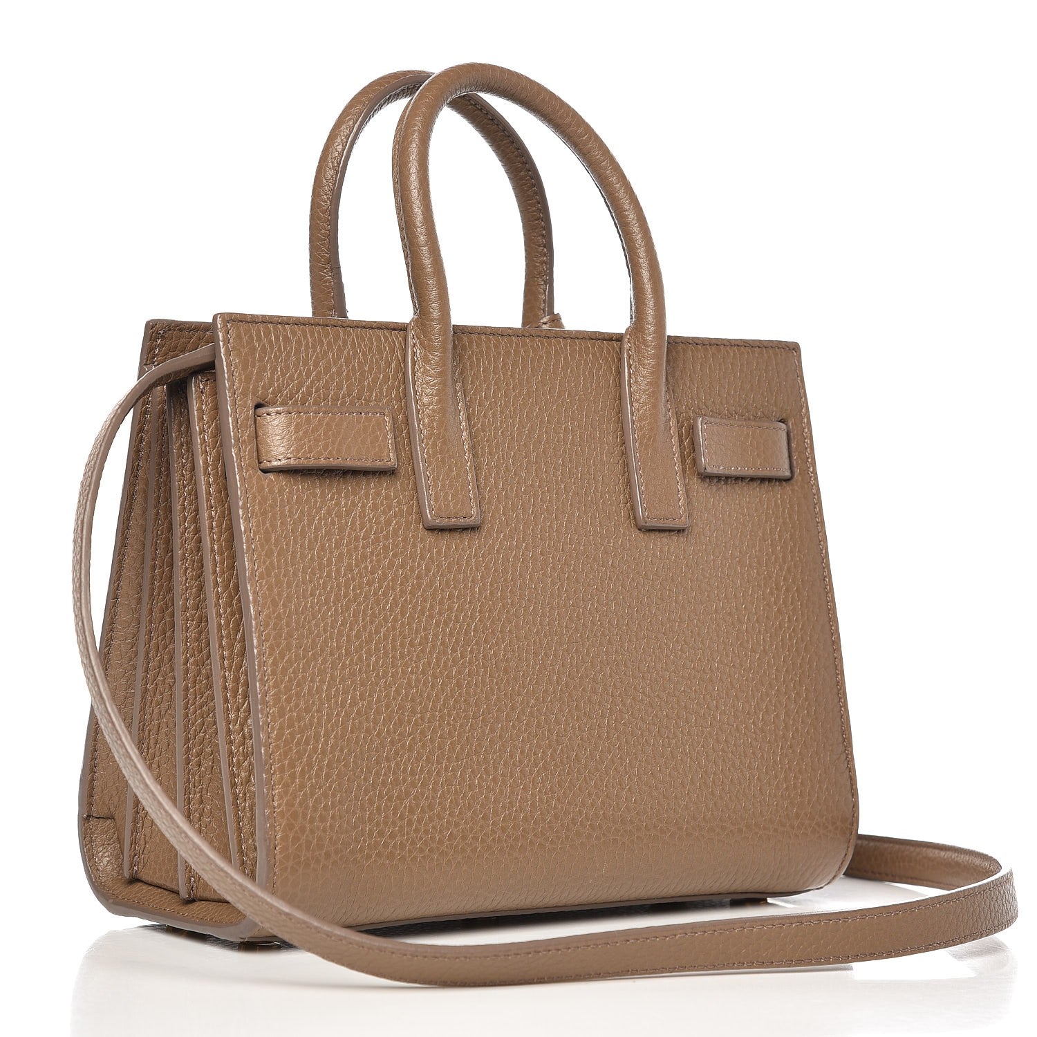 Saint Laurent Grained Calfskin Nano Sac De Jour Poudre Taupe 3 of 10