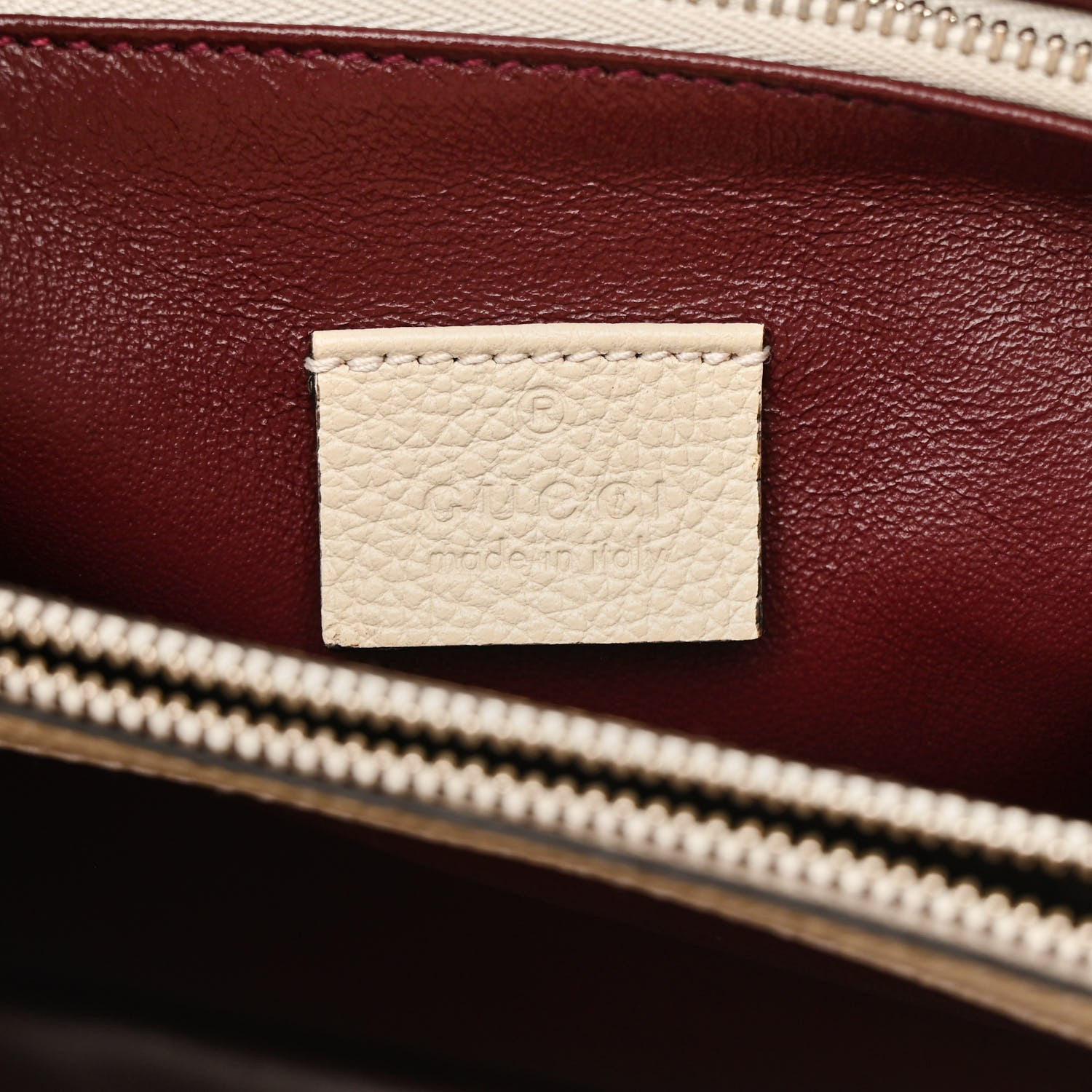 Gucci Grainy Calfskin Small Zumi Top Handle Bag Mystic White 6 of 16