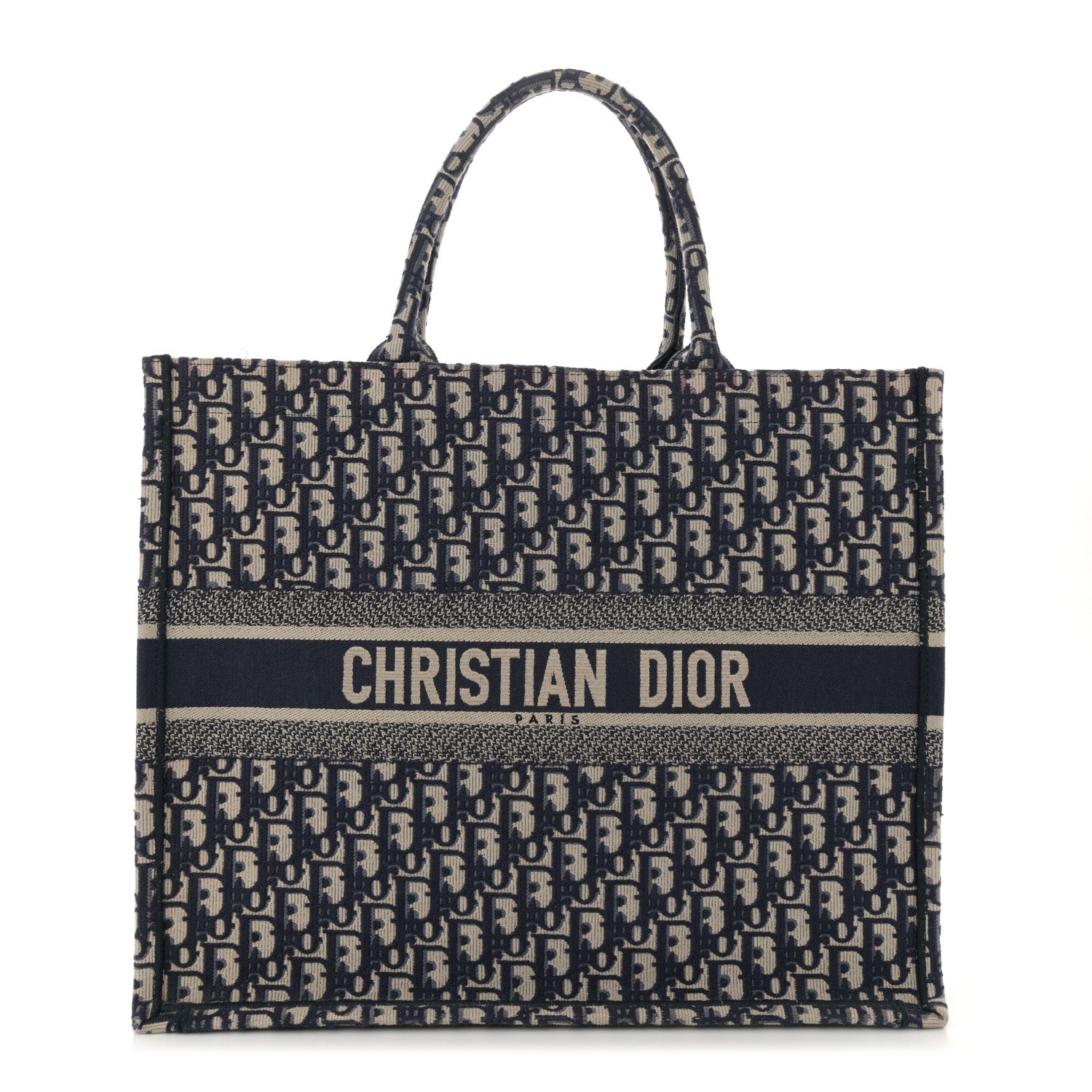 Christian Dior Oblique Large Book Tote Blue Multicolor 1 of 12